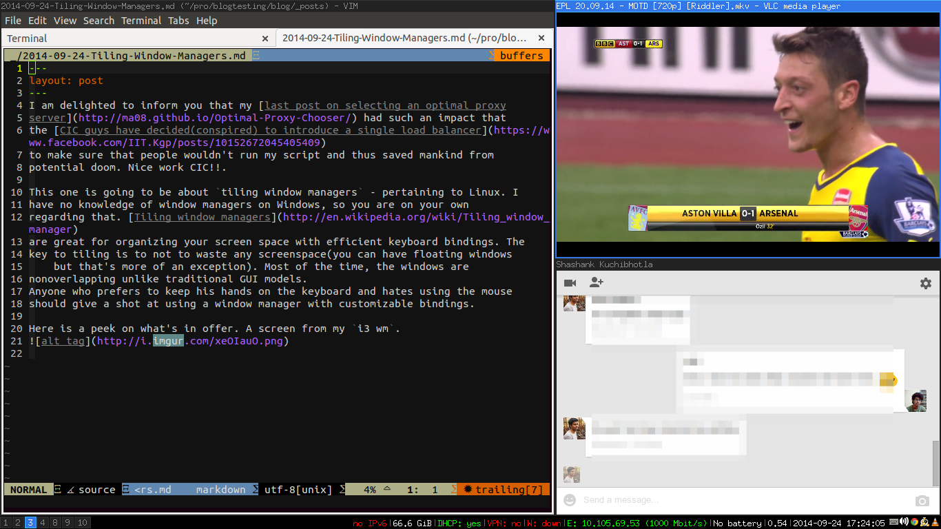i3 window manager screenshot